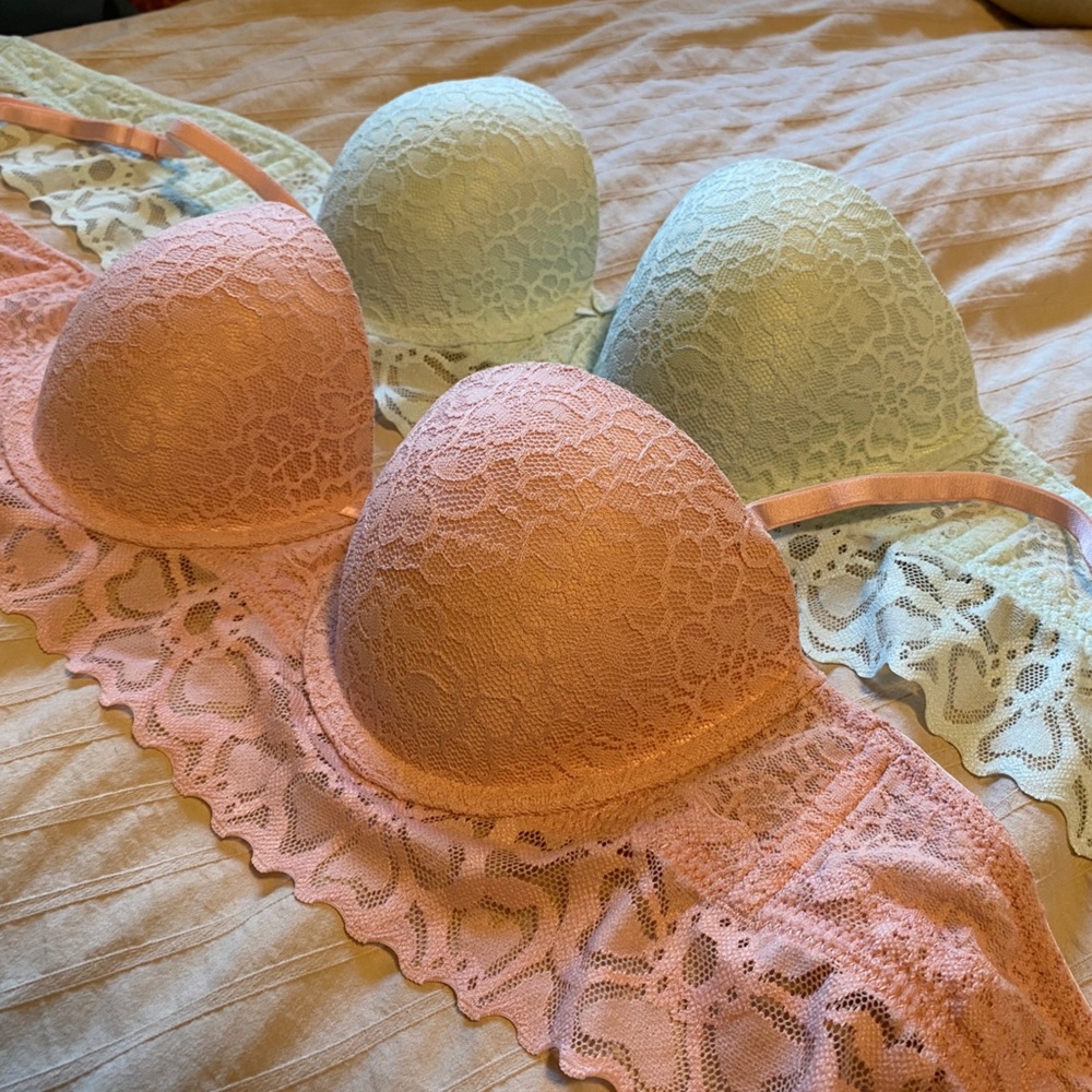 Aerie wired lace bras in size 34B.